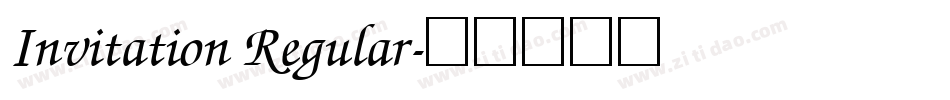 Invitation Regular字体转换